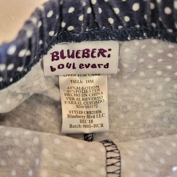 Polka dot blueberi leggings Capri cropped summer - Picture 3 of 3